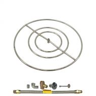 Spotix HPC Round Fire Pit Burner Kit (FPS30KIT-NG-MSCB), 30-Inch Burner, Match Light, Natural Gas