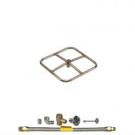 Spotix HPC Square Fire Pit Burner Kit (FPSSQ18KIT-NG-MSCB), 18x18-Inch Burner, Match Light, Natural Gas