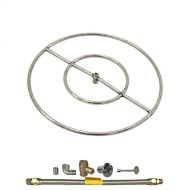 Spotix HPC Round Fire Pit Burner Kit (FPS24HCKIT-NG-MSCB), 24-Inch Burner, High Capacity, Match Light, Natural Gas