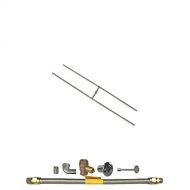 Spotix HPC Rectangle H-Burner Fire Pit Burner Kit (FPS-HBSB24KIT-NG-MSCB), 24x6-Inch Burner, Match Light, Natural Gas