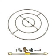 Spotix HPC Round Fire Pit Burner Kit (FPS36HCKIT-NG-MSCB), 36-Inch Burner, Match Light, Natural Gas