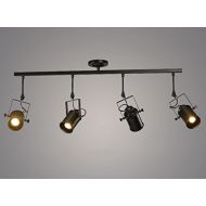 PM Track Lighting MGSD Spotlight, Retro Creative Personality Of The Industrial Clothing Store Restaurant Bar Guide Rail LED Lights Spotlights Maximum 40W Energy A + A+