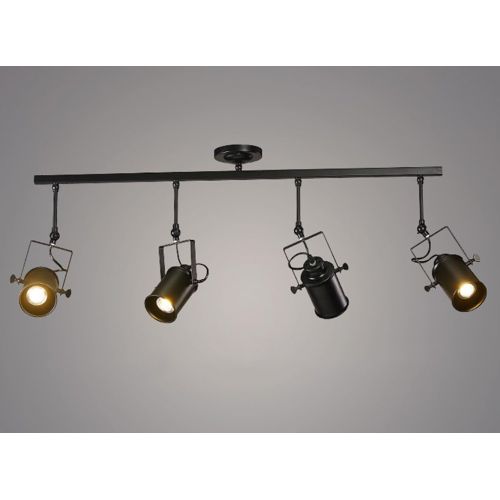  PM Track Lighting MGSD Spotlight, Retro Creative Personality Of The Industrial Clothing Store Restaurant Bar Guide Rail LED Lights Spotlights Maximum 40W Energy A + A+