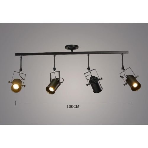  PM Track Lighting MGSD Spotlight, Retro Creative Personality Of The Industrial Clothing Store Restaurant Bar Guide Rail LED Lights Spotlights Maximum 40W Energy A + A+