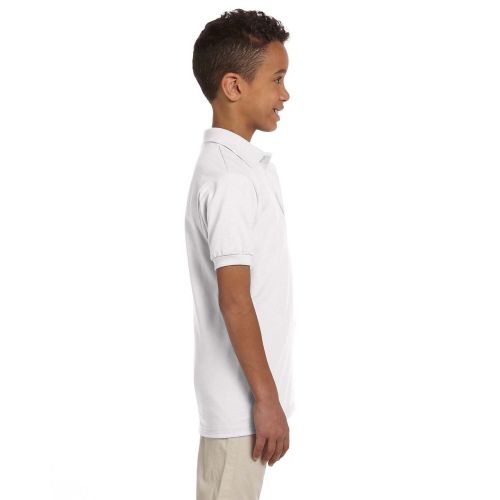  Spotshield Boys White Cotton Jersey Polo Shirt