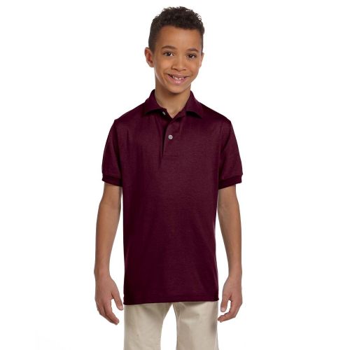  Spotshield Boys Maroon Jersey Polo