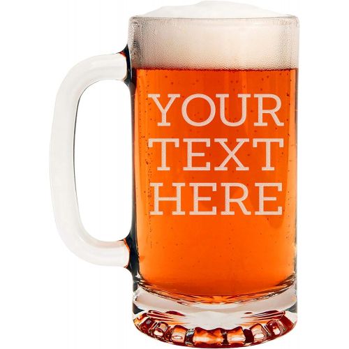  [아마존베스트]Spotted Dog Company Personalized Etched Custom Message 16oz Glass Beer Mug