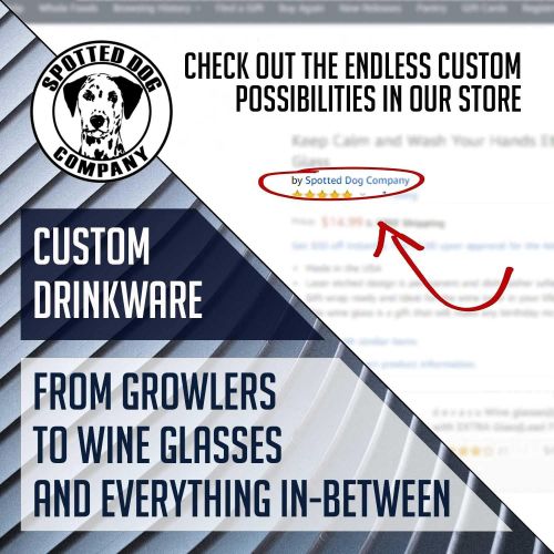  [아마존베스트]Spotted Dog Company Personalized Etched 16oz Glass Beer Mug for Birthday Gifts