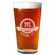 SpottedDogCompany Personalized Etched Pint Glass / Beer Glass / Groomsman Gifts / Birthday Gifts / Gifts for Him / Gifts for Men / Gifts for Groom