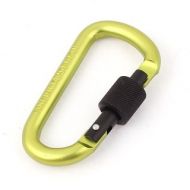 Spring Loaded Screw Locking Snap Carabiner Hook Clip Key Carrier Green by Unique Bargains