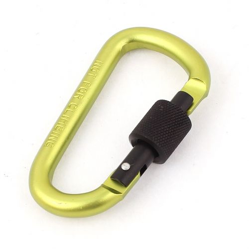  Spring Loaded Screw Locking Snap Carabiner Hook Clip Key Carrier Green by Unique Bargains