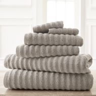 Spring Bloom Wavy Luxury Spa Collection 6 Piece Quick Dry Towel Set