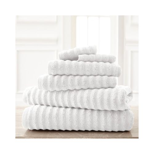  Spring Bloom Wavy Luxury Spa Collection 6 Piece Quick Dry Towel Set
