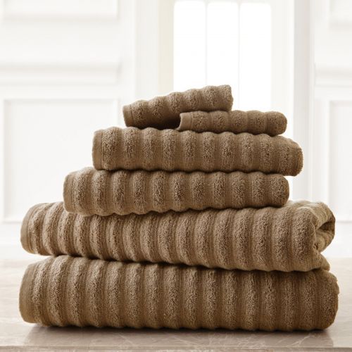  Spring Bloom Wavy Luxury Spa Collection 6 Piece Quick Dry Towel Set