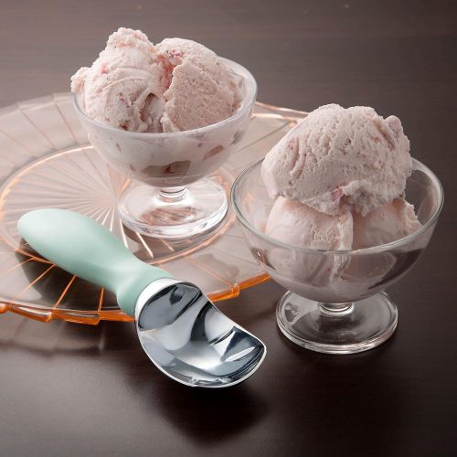  Spring Chef Ice Cream Scoop with Comfortable Handle, Professional Heavy Duty Sturdy Scooper, Premium Kitchen Tool for Cookie Dough, Gelato, Sorbet, Mint