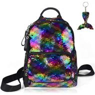 Spring Country Girls Sequin Backpack Kids Mini Bag Rainbow Flip Sequins Casual Daypack Cute School Backpack Lightweight Satchel for Toddler Teen Women Mermaid