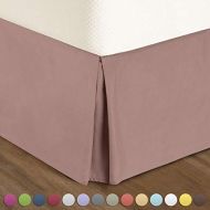 Spring Delight Ultra- Soft Premium Cotton Bed Skirt - 1000 Series - Drop Length 18 Inches, Iron Easy, Quadruple & Box Pleated, Wrinkle and Fade Resistant - Black, Cal Queen (60 x 84) Inches