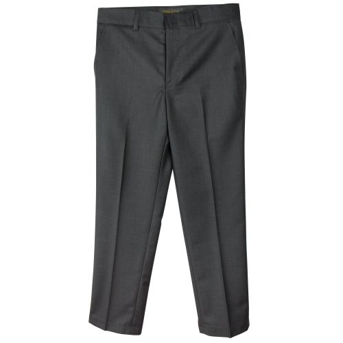  Spring Notion Boys Flat Front Dress Pants Charcoal