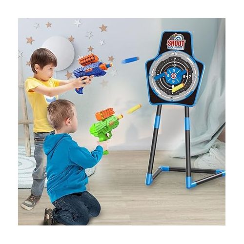  SpringFlower 2 Bow and Arrow Sets with LED Light-up,2 Foam Dart Guns for Kids 5 6 7 8 9 10+ Years Old, Archery Set with Standing Target for Boys & Girl, Ideal Gift