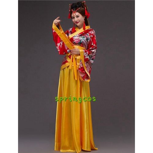  Springcos springcos Chinese Costumes Hanfu Peacock Women Halloween Fancy Party Dress