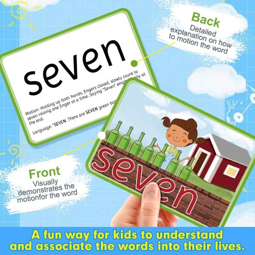  [아마존베스트]SpringFlower Sight Words Flash Cards with Pictures,Motions&Sentences, 220 Dolch Sight Words for Preschool, Kindergarten, 1st, 2nd & 3rd Grade.Homeschool, Learn to Read, Phonics Lea