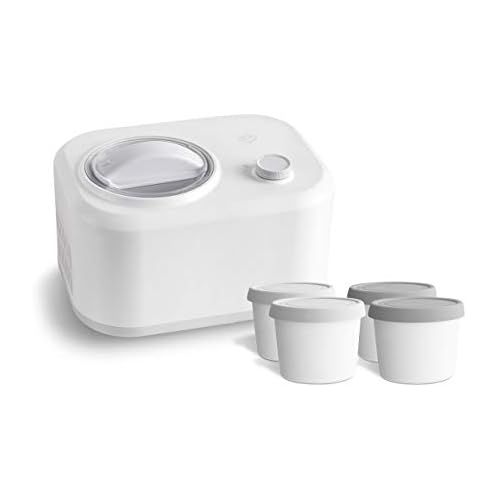  [아마존베스트]Springlane Kitchen Eni Ice Maker 1 L with Self-Cooling Compressor 100 W, Removable Ice Container Including Ice Container for Ice Cream Mini Set of 4