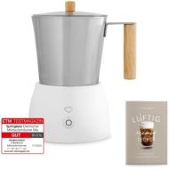 [아마존베스트]Springlane kitchen electric milk frother Mia, stainless steel, 600W, 2 inserts, 250ml, dishwasher-safe