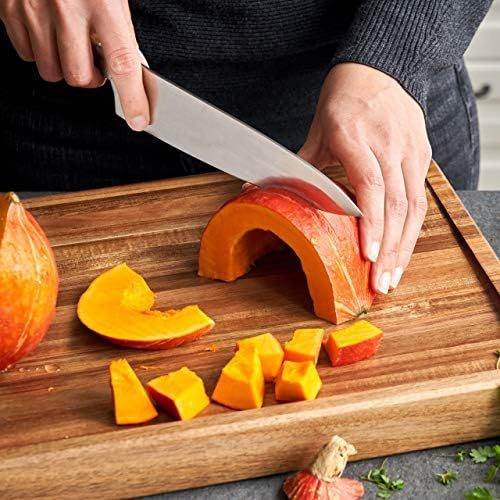  [아마존베스트]Springlane Kitchen Acacia Wood Knife Set incl. Chefs Knife Santoku Knife Utility Knife Vegetable knife Bread Knife.