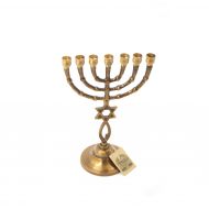 Springnahal Star of David Menorah High Quality Gold Plated From Holy Land H/23 cm x W/15 cm