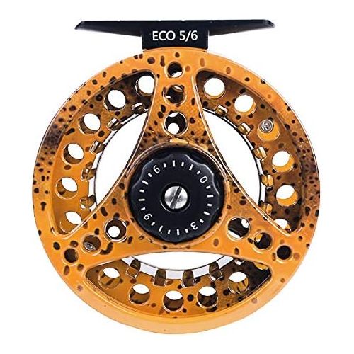  [아마존베스트]MAXIMUMCATCH ECO Series Fly Reel Large Spool Core with Die-Cast Aluminum Body Fly Fishing Reel in 3/4wt 5/6wt 7/8wt, Silver/Black/Rainbow, with Lines Combo