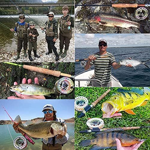  [아마존베스트]MAXIMUMCATCH ECO Series Fly Reel Large Spool Core with Die-Cast Aluminum Body Fly Fishing Reel in 3/4wt 5/6wt 7/8wt, Silver/Black/Rainbow, with Lines Combo