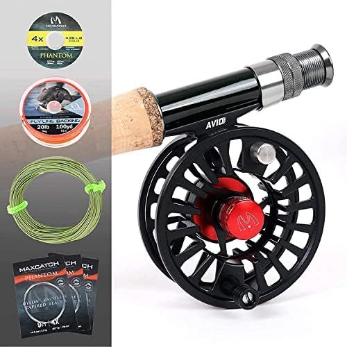  [아마존베스트]MAXIMUMCATCH Premier Fly Rod and Avid Reel Combo Complete 9 Fly Fishing Outfit with Fishing Tackle