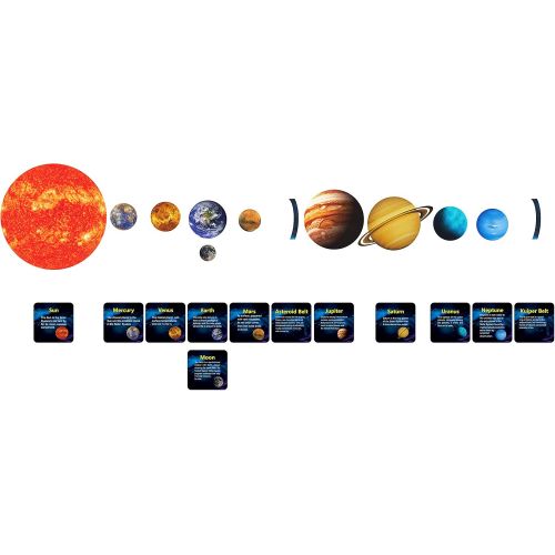  SpriteGru Giant Magnetic Solar System with 12 Individual Briefing Magnets.Perfect for Toddlers and Kids. (24 PCS)