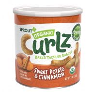 [아마존베스트]Sprout Organic Curlz Toddler Snacks, Sweet Potato & Cinnamon, 1.48 Ounce Canister (Single)