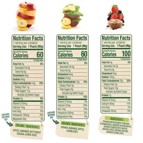  [아마존베스트]Sprout Organic Stage 2 Baby Food Pouches, 12 Flavor Variety Sampler, 12 Pouches