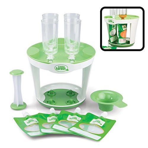  [아마존베스트]Sprout Cups Baby Food Maker Fill Station - Makes 4 Squeeze Babyfood Pouches at a time