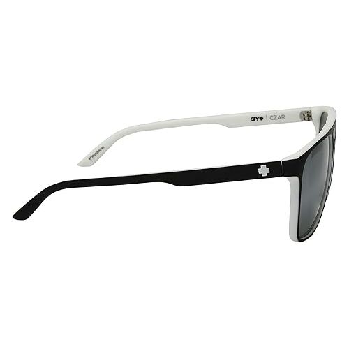  SPY Czar Sunglasses Whitewall Black White with Happy Platinum Spectra Lens