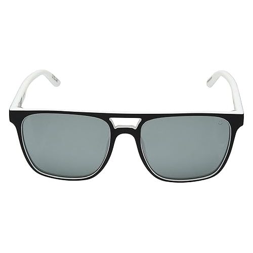  SPY Czar Sunglasses Whitewall Black White with Happy Platinum Spectra Lens