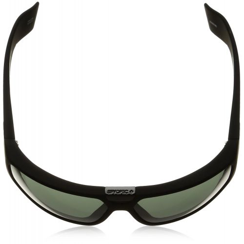  Spy Optic Touring Wrap Sunglasses, Black/Happy Gray/Green, 64 mm