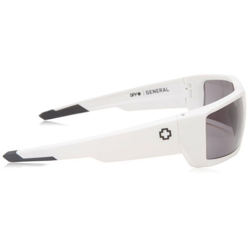  Spy Optics General Matte White - Grey Wrap Sunglasses