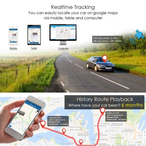  Spy Autopmall GPS Tracker for Vehicles, Car GPS Tracker No Monthly Fee Strong Magnet Waterproof IP65 5000mAh 60 Days Standby GPS Locator Real-time Tracking