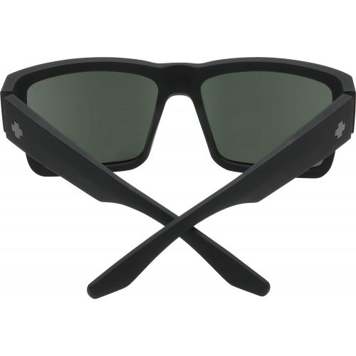  Spy Optic Cyrus Flat Sunglasses, Matte Black/Happy Gray/Green, 58 mm