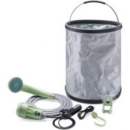 [아마존 핫딜]  [아마존핫딜]Spy Tec Equipt Streamline Portable Camping Shower with Expandable 4 gallons Bucket Removable Hose - Compact for Outdoor Activities
