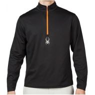 Spyder Men's Silver Dip T-Neck, Black/bryte Orange, Small