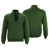 Spyder Mens Quilted Pullover Fleece Sweater, Color Variation