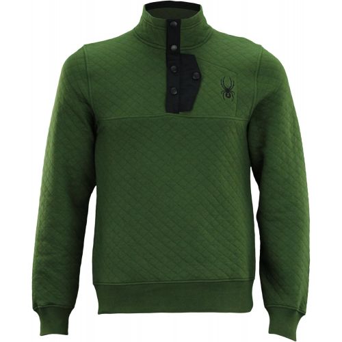  Spyder Mens Quilted Pullover Fleece Sweater, Color Variation