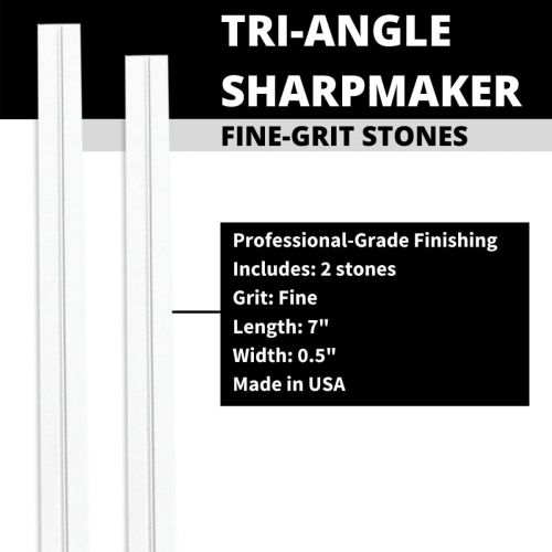  Spyderco Tri-Angle Sharpmaker with Safety Rods, Instructional DVD, Two Premium Alumina Ceramic Stone Sets for Blade Repair and Professional-Grade Finishing - 204MF