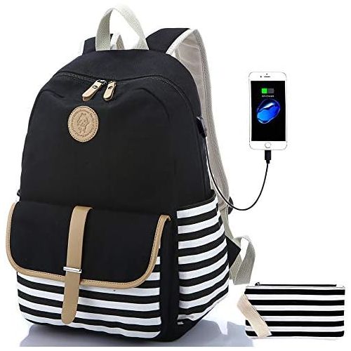  [아마존베스트]Sqoto School Backpack Daypack Shoulder Bag Laptop Bag, Unisex Fashion Rucksack Laptop Travel Bag College Bookbag