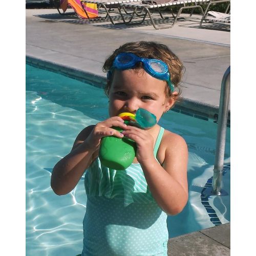  Blue 6 oz Squeasy Snacker Spill Proof Silicone Reusable Food Pouch - for Both Soft Foods and...