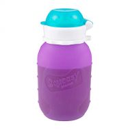 [아마존베스트]Purple 6 oz Squeasy Snacker Spill Proof Silicone Reusable Food Pouch - for Both Soft Foods and Liquids - Water, Apple Sauce, Yogurt, Smoothies, Baby Food - Dishwasher Safe